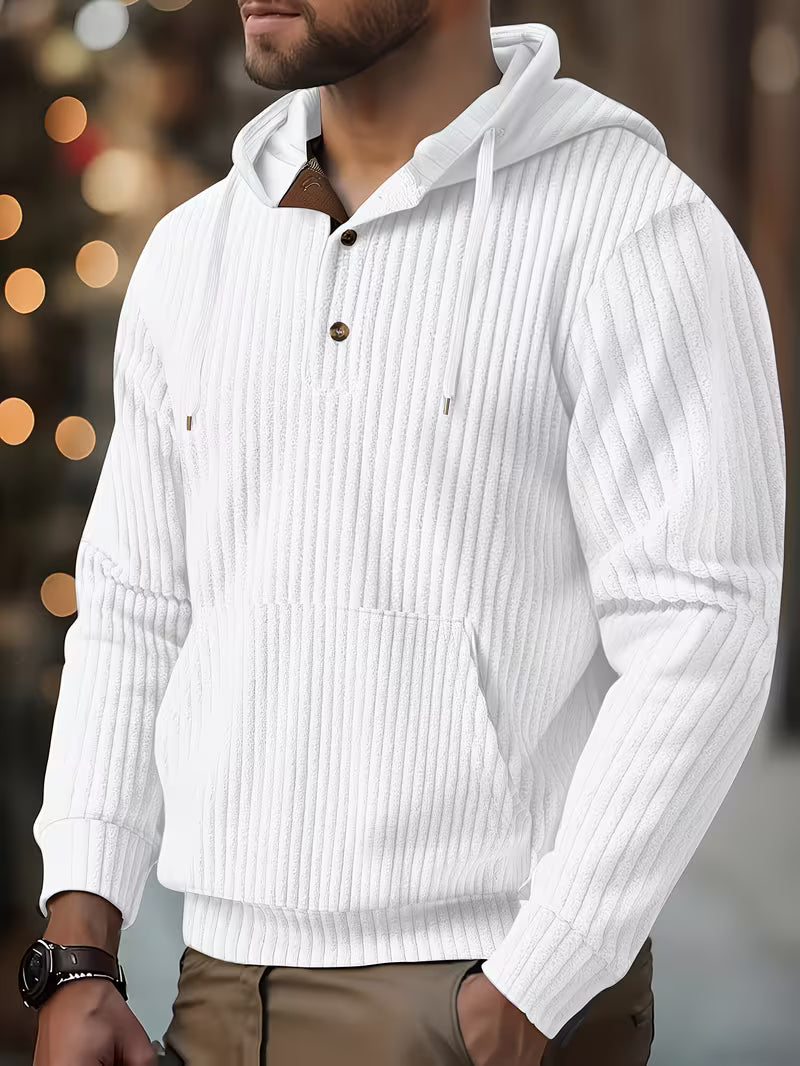 Colman - Elegant Textured Hooded Sweatshirt
