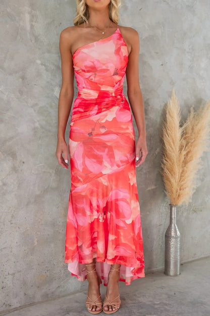 Reneesa - One Shoulder Pleated Dress