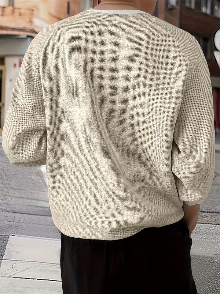 Stjepan - Long Sleeve Top With White Fabric Collar