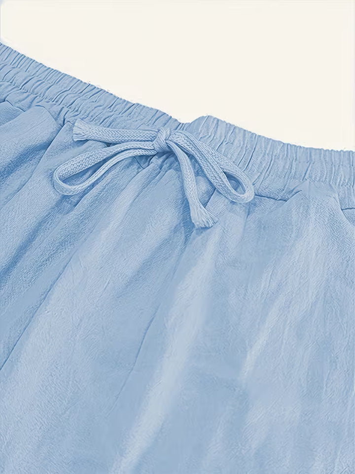 Raekwon - Linen Shorts With Drawstring Elastic Waist