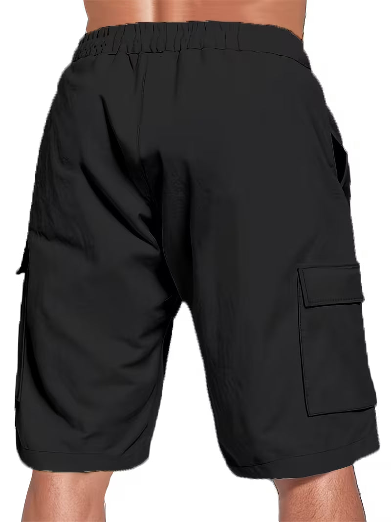 Raekwon - Linen Shorts With Drawstring Elastic Waist