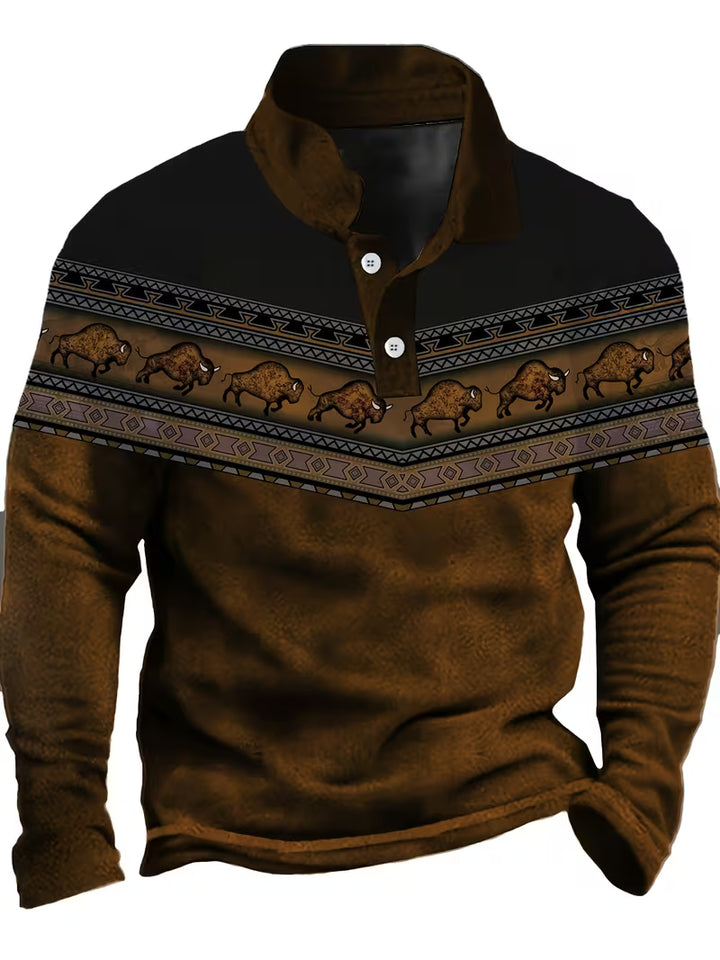 Tamas - Casual Vintage Color 3D Print Polo Shirt