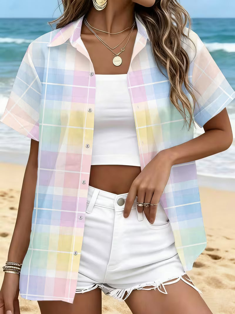 Harrell - Short-Sleeve Plaid Print Shirt