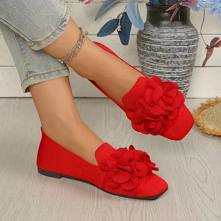 Catriona - Floral Mary Jane Flat Heels