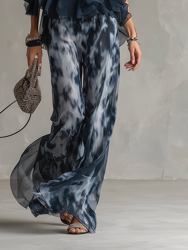 Shylla - Elegant Chiffon Two-Piece Set