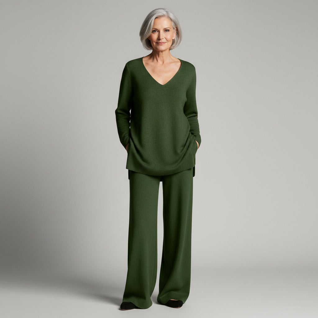 Laen - Two Piece V-Neck Set