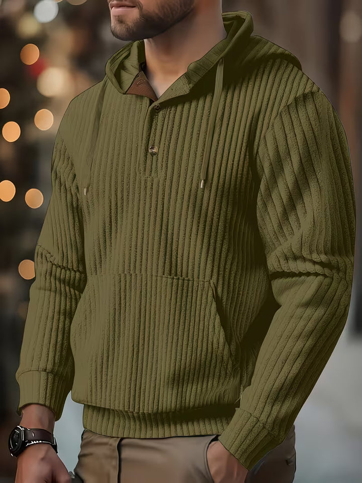 Colman - Elegant Textured Hooded Sweatshirt