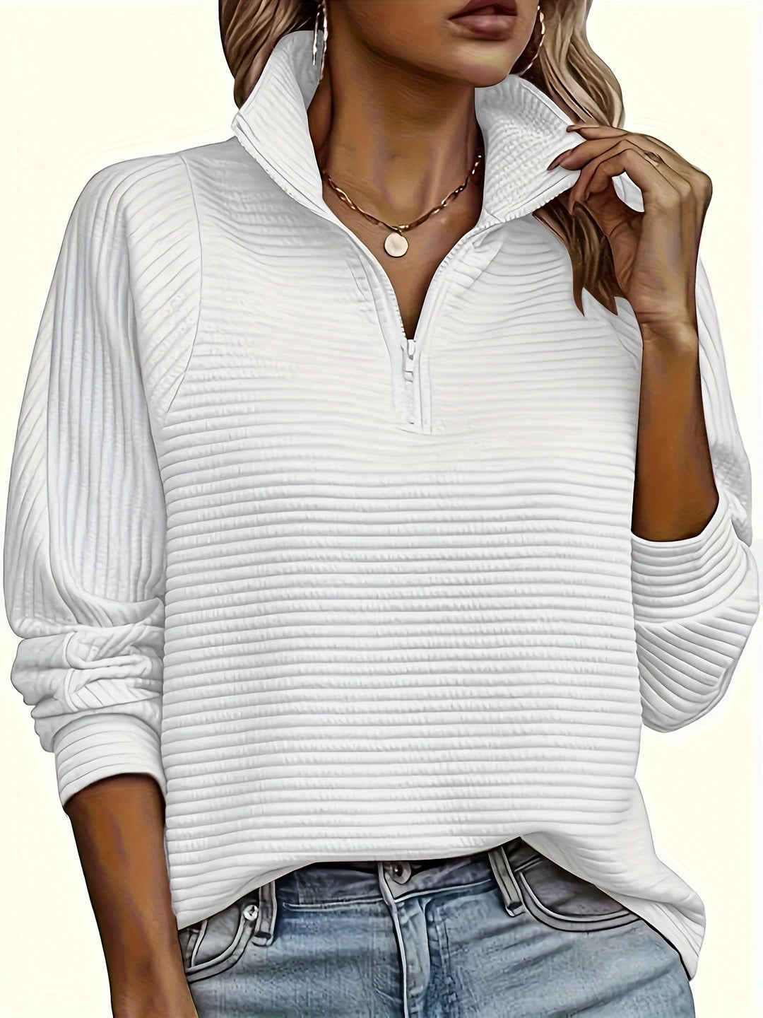 Marthe - Knitted Sweater With Zipper