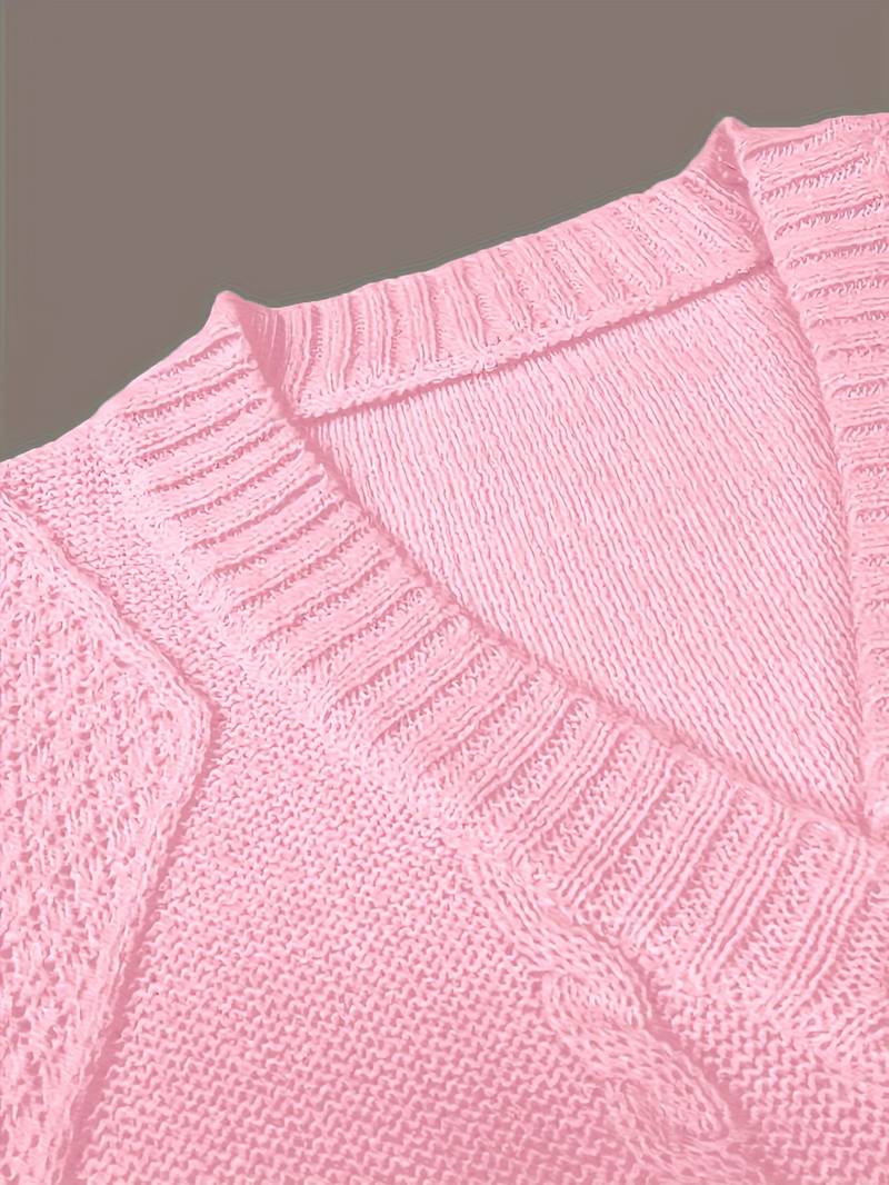 Tzvia - Casual V-Neck Knitted Sweater