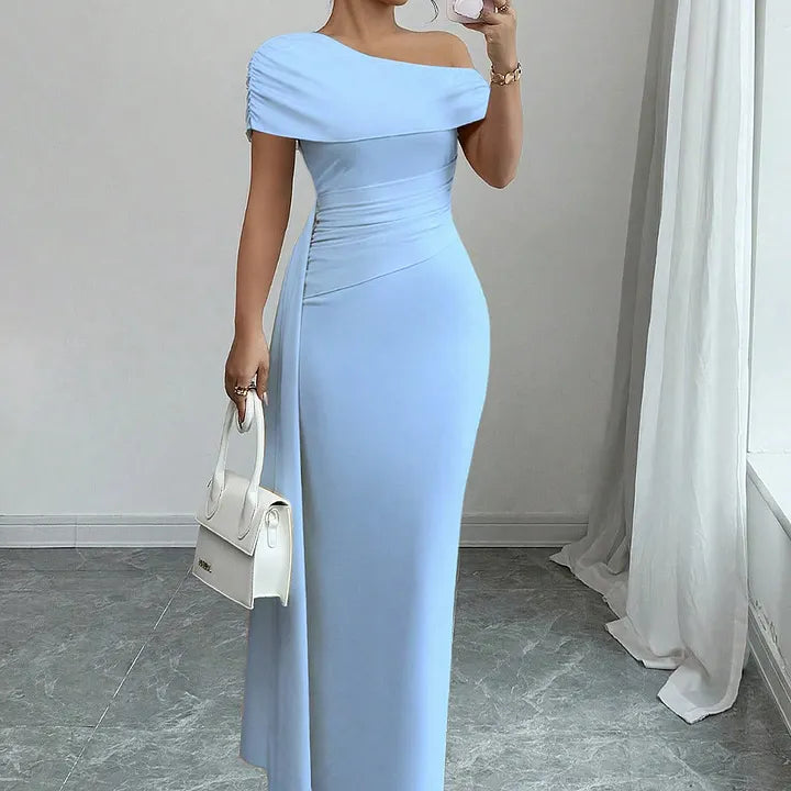 Lisete - Elegant One Shoulder Maxi Dress