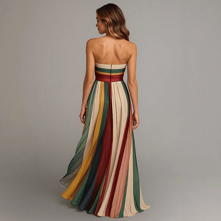 Nilianza - Sleeveless Colorful Maxi Dress