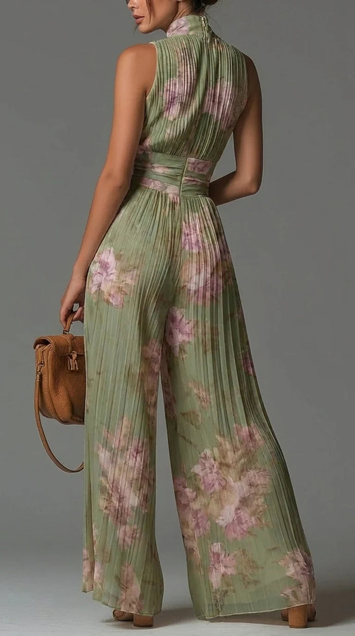 Kleira - Sleeveless Pleated Jumpsuit