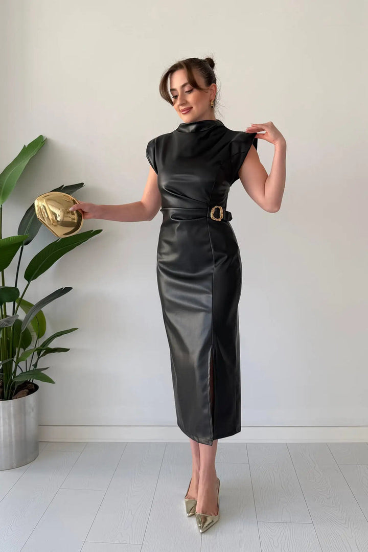 Claudine - Elegant Dress With Belt