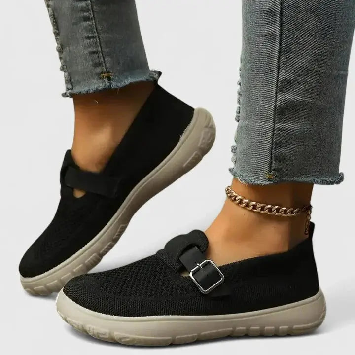 Signala - Loafers With Knit Uppers and Buckle Straps