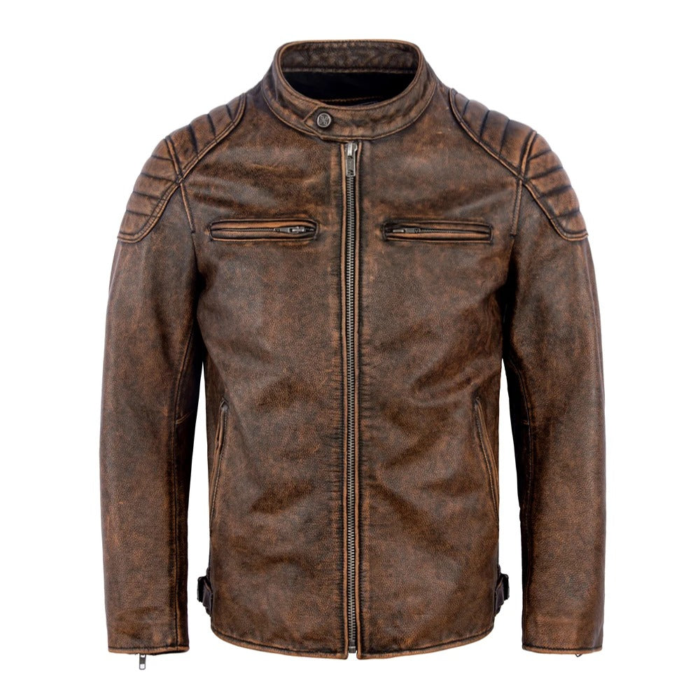 Jorge - Leather Jacket With Front Zipper