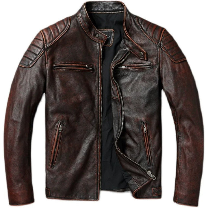 Jorge - Leather Jacket With Front Zipper