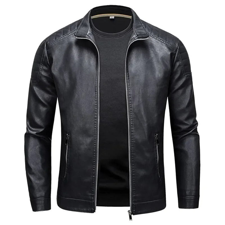 Petter - Leather Jacket With Collar