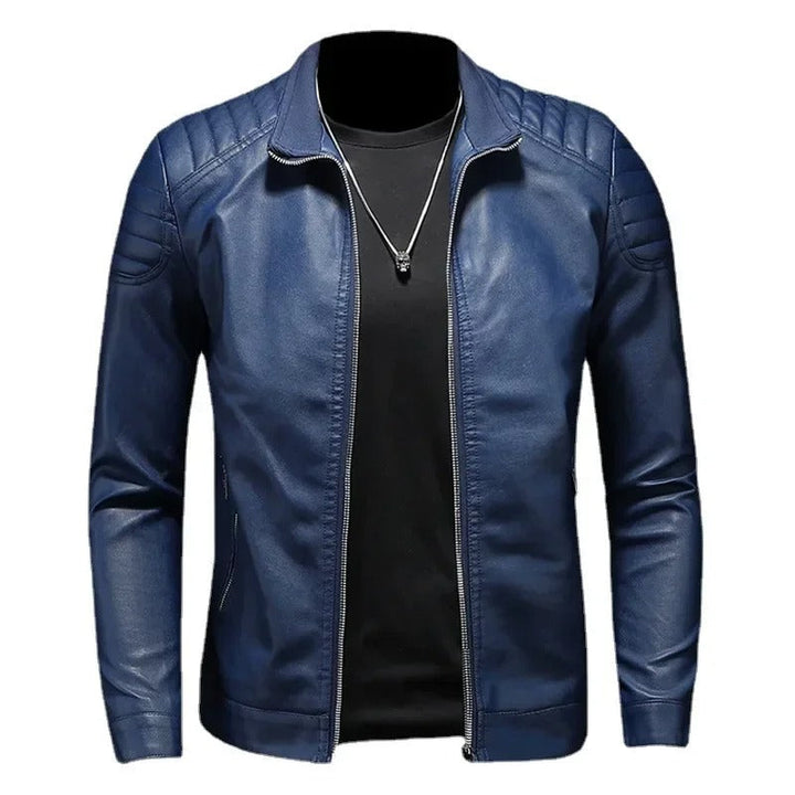 Petter - Leather Jacket With Collar