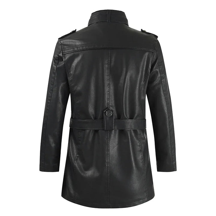 Zacharias - Elegant Long Leather Biker Jacket