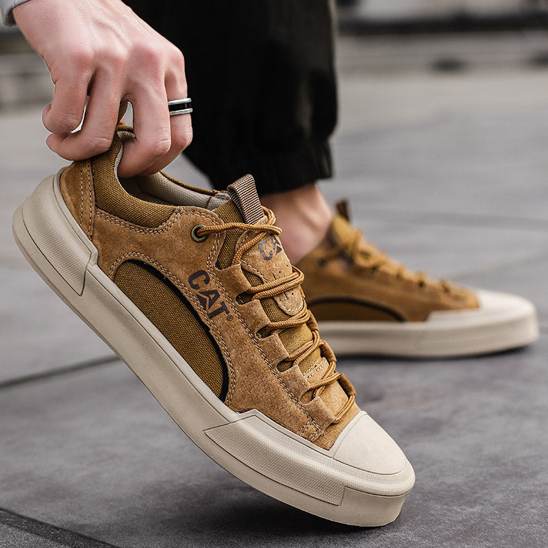 Fohicast - Casual Suede Lace Up Sneakers