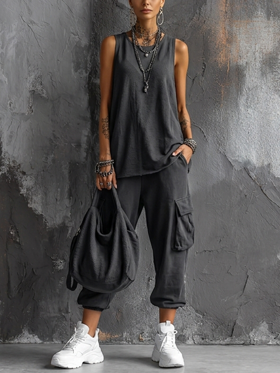 Leina - Sleeveless Two Piece Set
