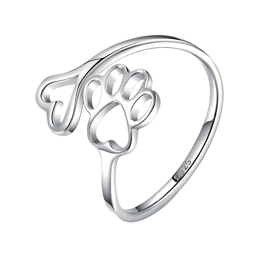 HeartPaw - Handmade Ring with Paw and Heart