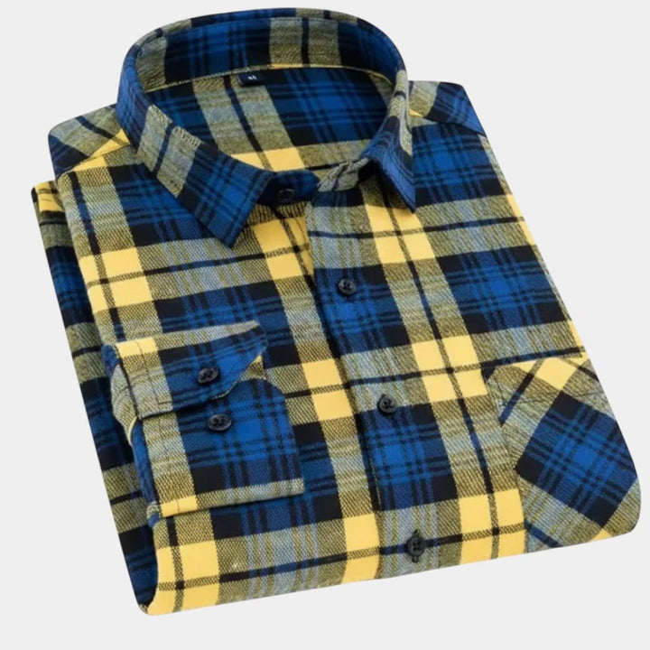Kingsley - Long Sleeve Cotton Plaid Shirt