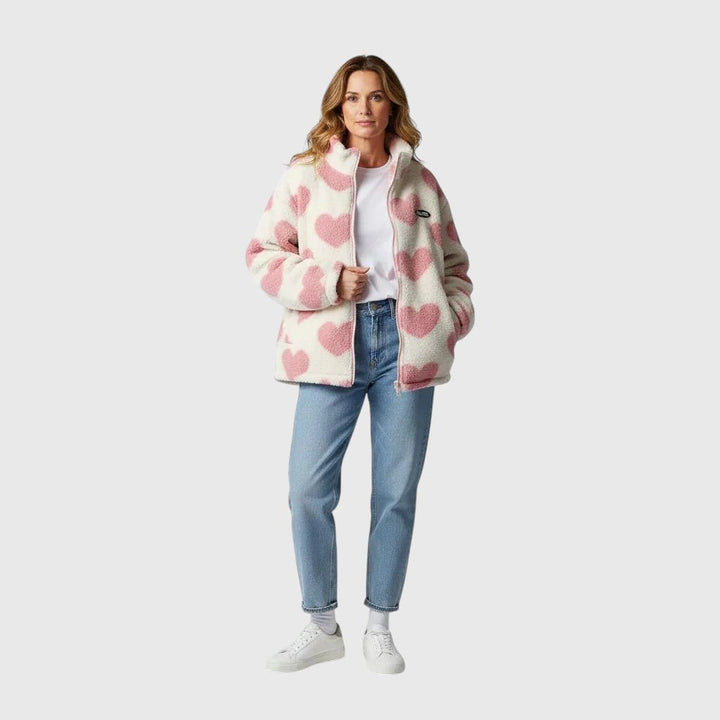Almit - Long Sleeve Jacket With Heart Print