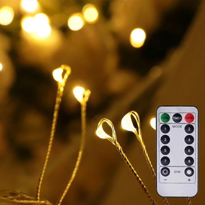 TwinkleWire - Copper Wire Fireworks String Lights With Remote Control