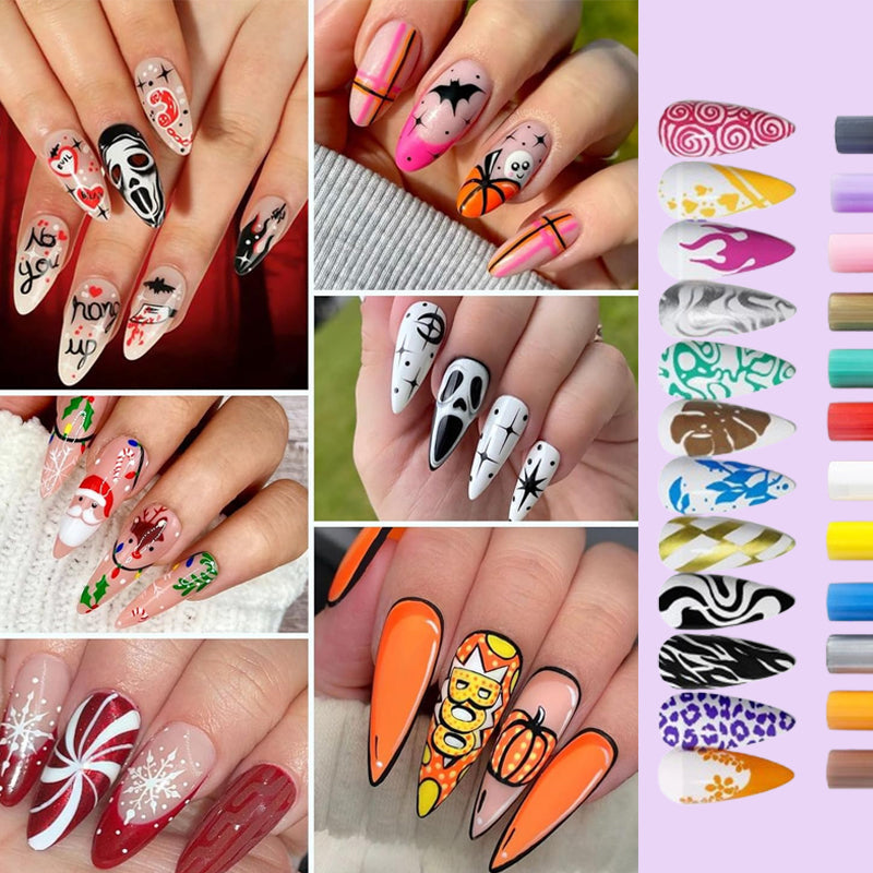 GlamSketch - Nail Art Pen Set in 12 Colors