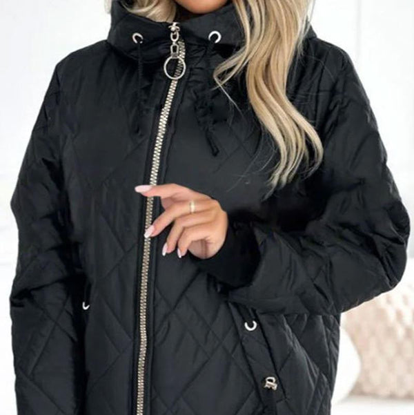Yvina - Winter Zipper Jacket With Hood