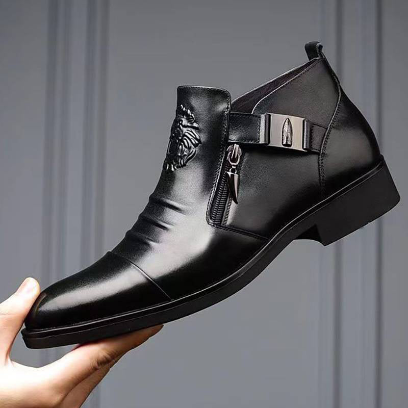 Carsen - Leather Boots With Zipper