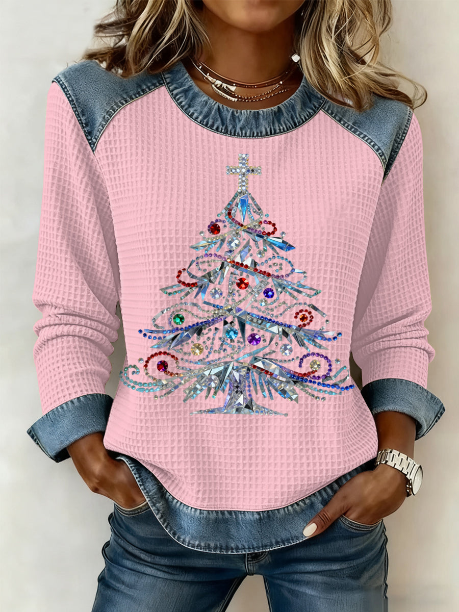 Ygritte - Christmas Print Waffle Sweater