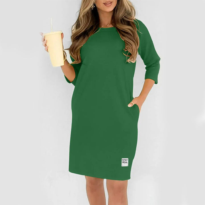 Sidsel - Elegant Round Neck T-Shirt Dress