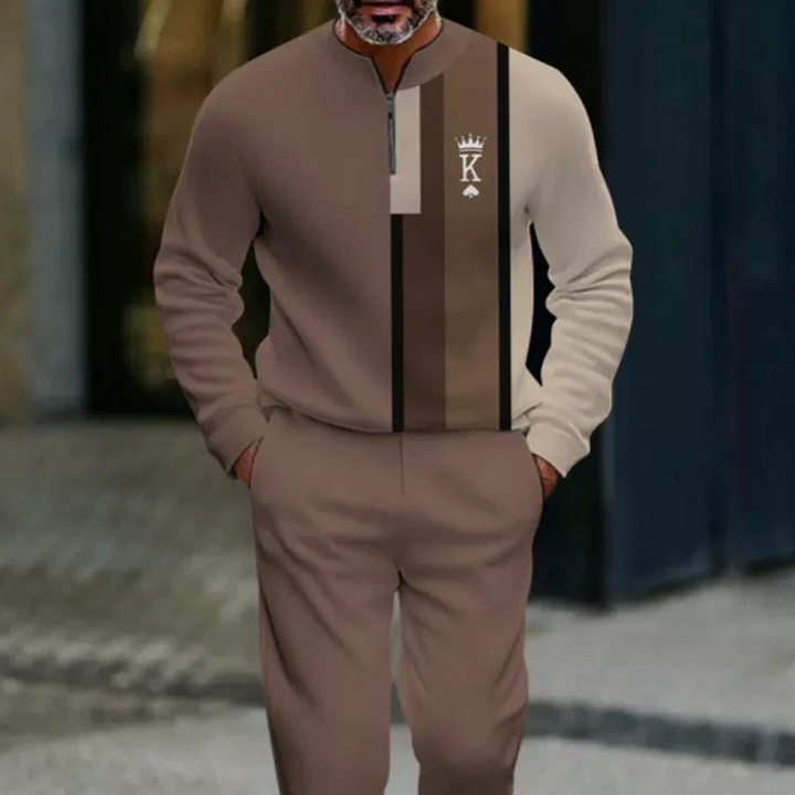 Valter - Graphic Print Tracksuit With Quarter Zip