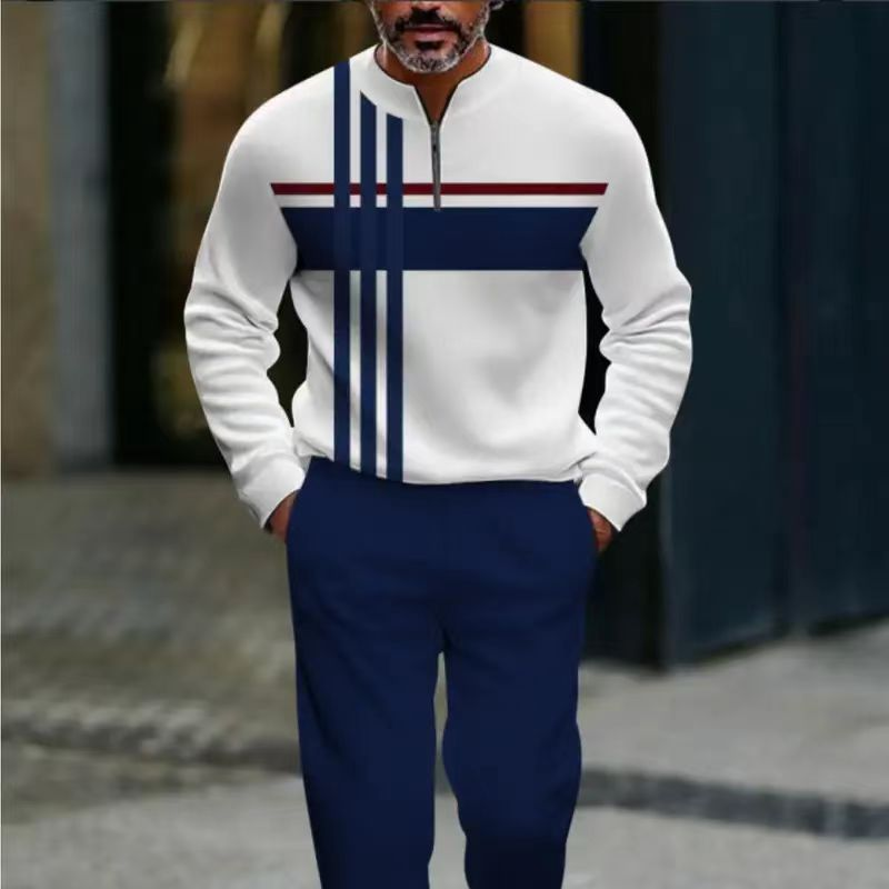 Valter - Graphic Print Tracksuit With Quarter Zip