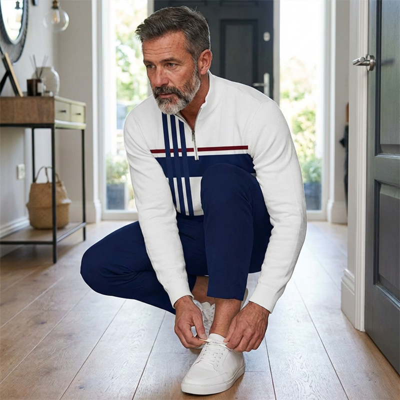 Valter - Graphic Print Tracksuit With Quarter Zip