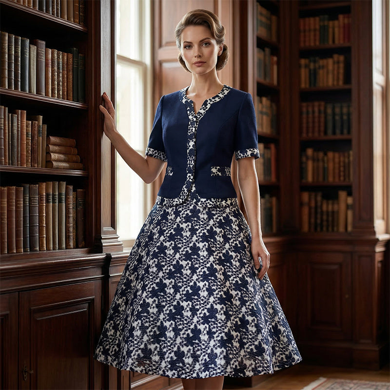 Jinia - A-Line Dress With Floral Pattern