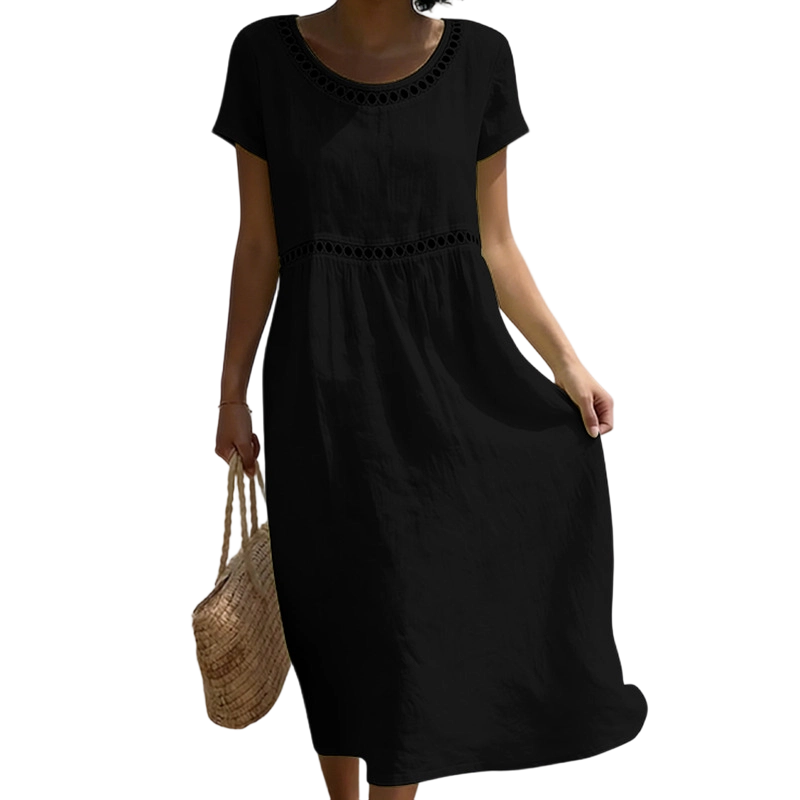 Tarsha - Elegant Linen Midi Dress