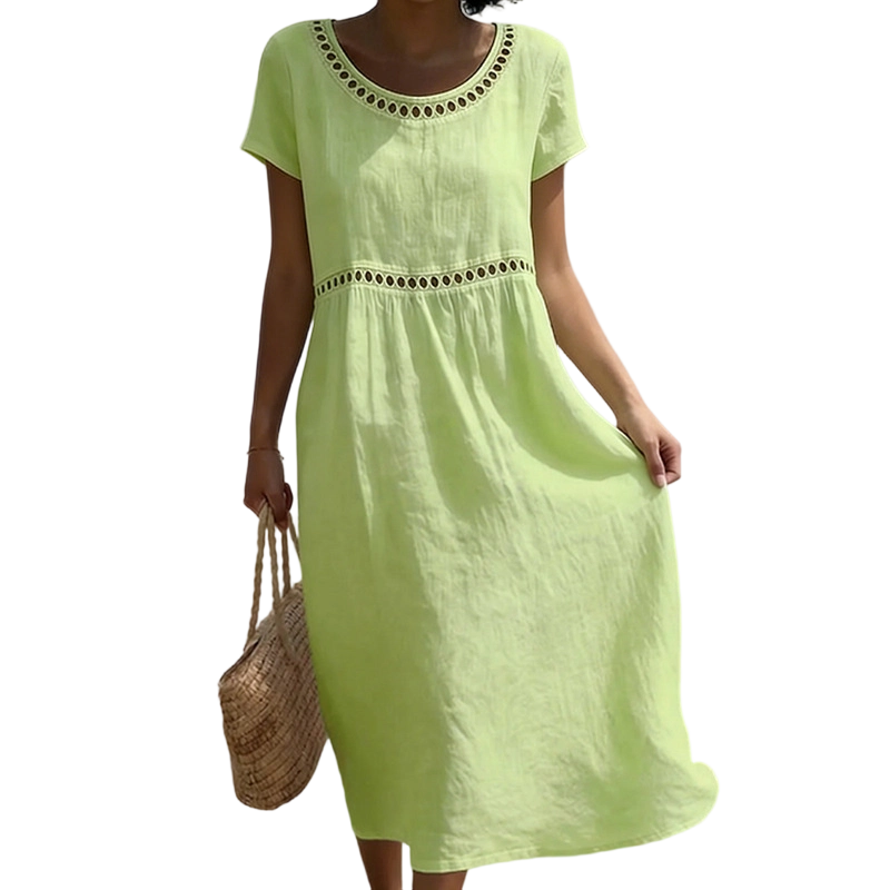 Tarsha - Elegant Linen Midi Dress