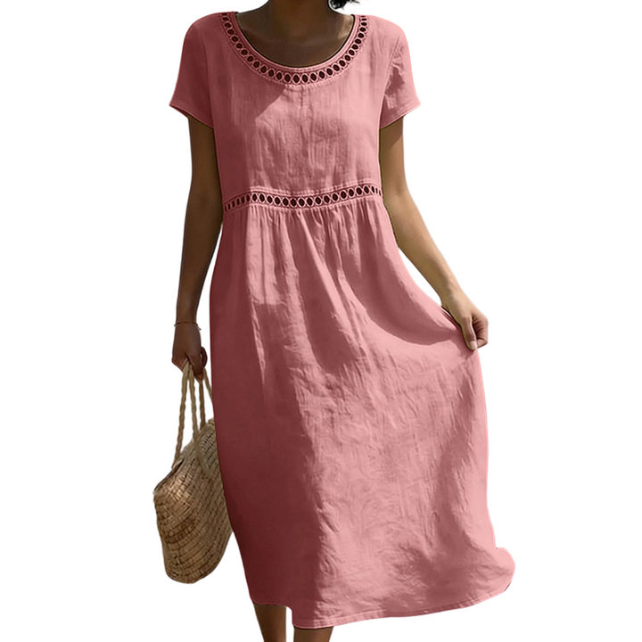 Tarsha - Elegant Linen Midi Dress