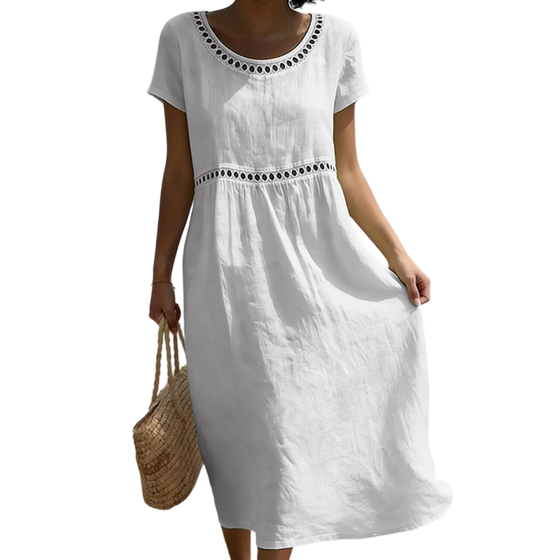 Tarsha - Elegant Linen Midi Dress