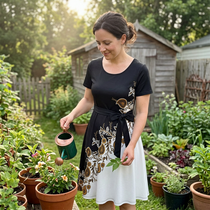 Chuckie - Floral Printed Line Dress