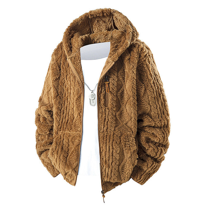 Apexwave - Hooded Fleece Jacket With Zip-Up Front