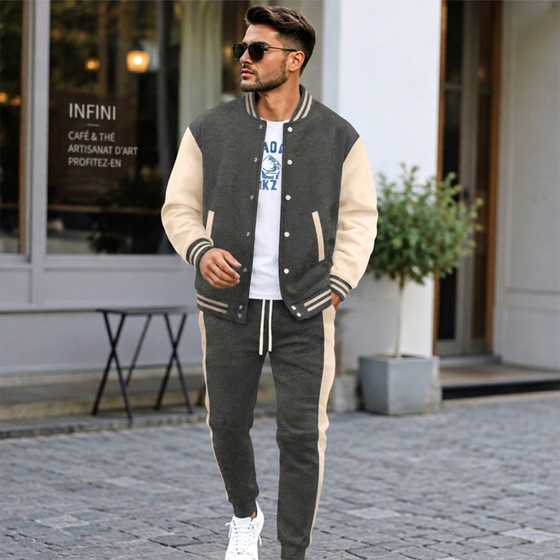 Zaraetta - Baseball Jacket and Pants Set