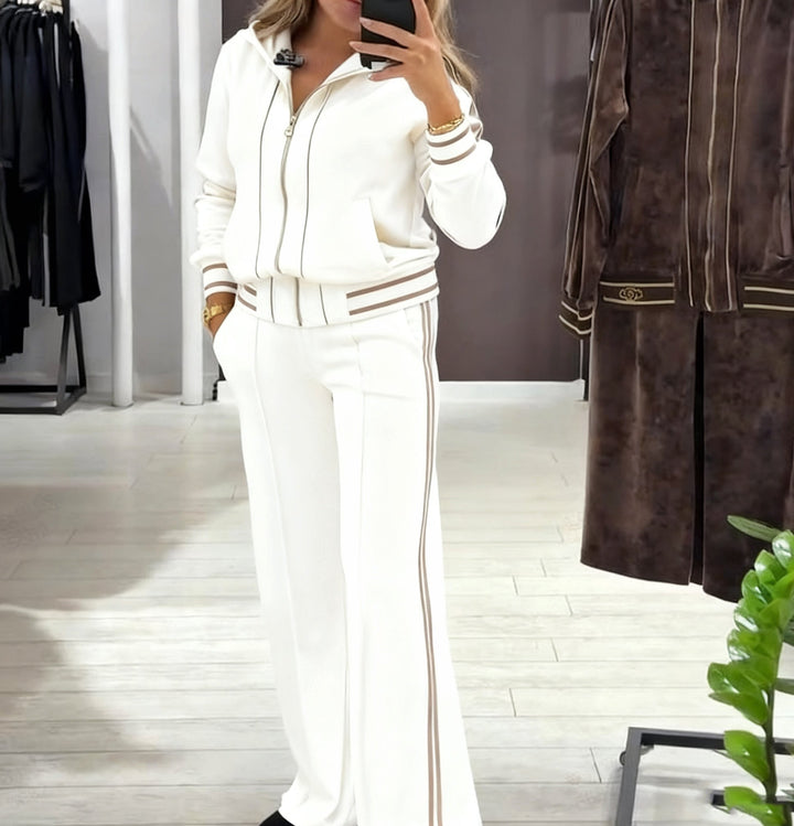 Alyn - Zip-Up Jacket And Wide Leg Trousers